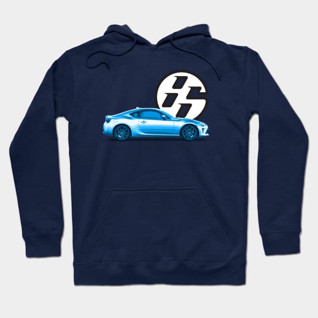 GT86 Body Blue Hoodie by CharlieCreator